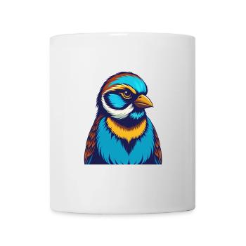 Sparrow Colorful Kawaii Cartoon Character Clipart - Mug - white - Front