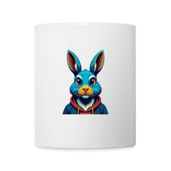 Rabbit Colorful Kawaii Cartoon Character Clipart - Mug - white - Front