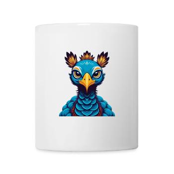 Peacock Colorful Kawaii Cartoon Character Clipart - Mug - white - Front