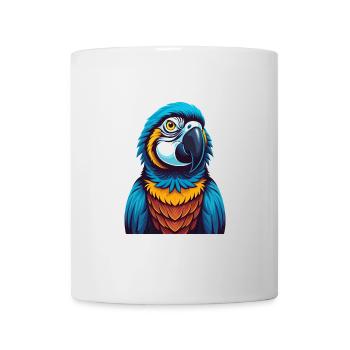 Parrot Colorful Kawaii Cartoon Character Clipart - Mug - white - Front