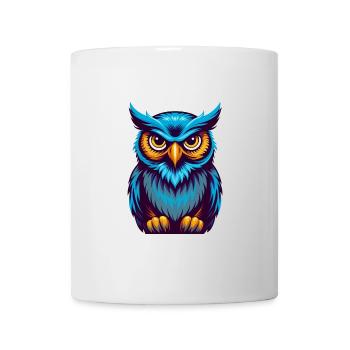 Owl Colorful Kawaii Cartoon Character Clipart - Mug - white - Front