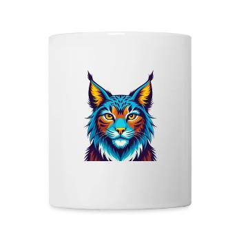 Lynx Colorful Kawaii Cartoon Character Clipart - Mug - white - Front