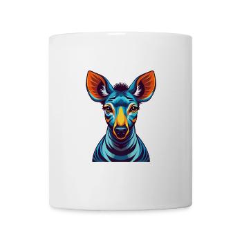Okapi coloré Kawaii dessin animé Personnage Clipart - Mug blanc - blanc - Devant