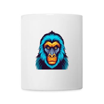 Mandrill coloré Kawaii Dessin animé Personnage Clipart - Mug blanc - blanc - Devant