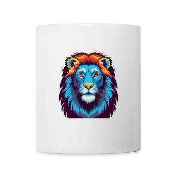 Lion Colorful Kawaii Cartoon Character Clipart - Mug - white - Front