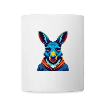 Kangaroo Colorful Kawaii Cartoon Character Clipart - Mug - white - Front