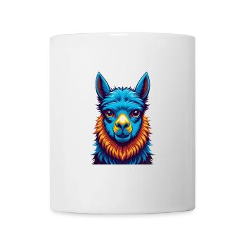 Alpaca Colorful Kawaii Cartoon Character Clipart - Mug - white - Front