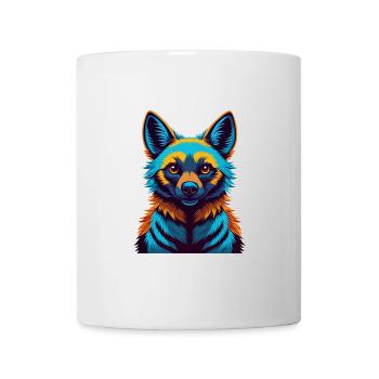 Aardwolf Colorful Kawaii Cartoon Character Clipart - Mug - white - Front
