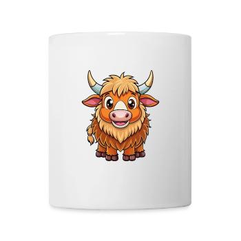 Yak Cute Cartoon Character Kawaii Clipart - Mug - white - Front