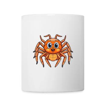 Spinne Niedliche Zeichentrickfigur Kawaii Clipart - Tasse - Weiß - Vorne