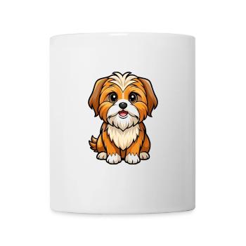 Shih Tzu Dog Cartoon Character Kawaii Clipart - Mug - white - Front