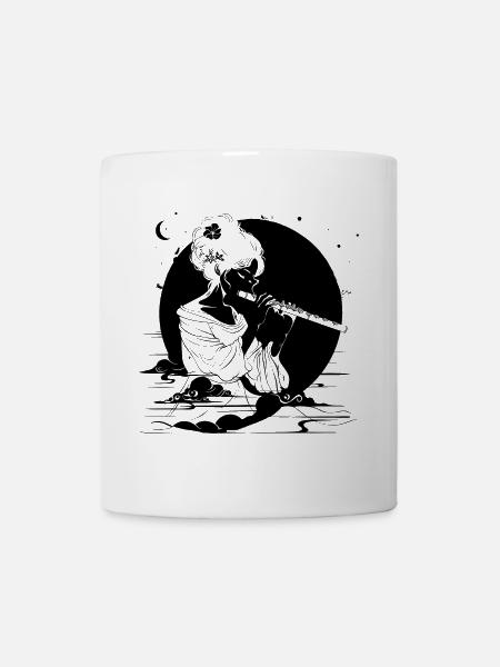 Flötenmädchen - Tasse - Weiß