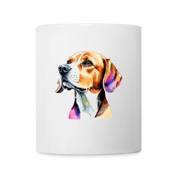 Beagle Wasserfarben - Tasse - Weiß - Vorne