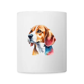 Beagle Wasserfarben - Tasse - Weiß - Vorne