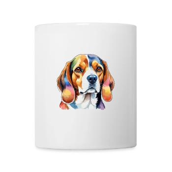 Beagle Wasserfarben - Tasse - Weiß - Vorne