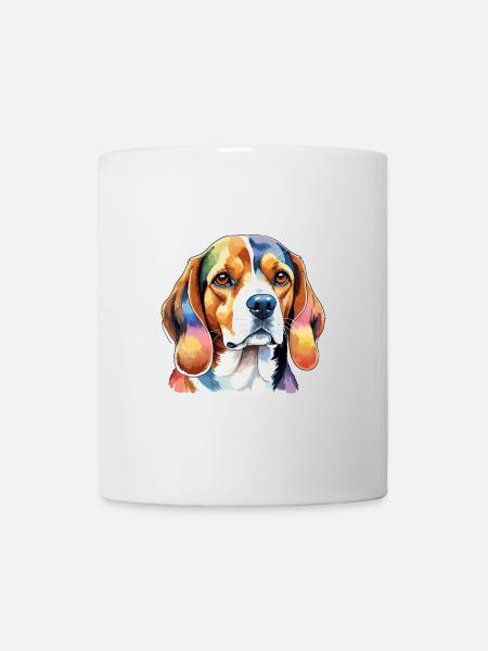 Beagle Aquarelles - Mug blanc - blanc