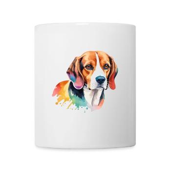 Beagle Wasserfarben - Tasse - Weiß - Vorne