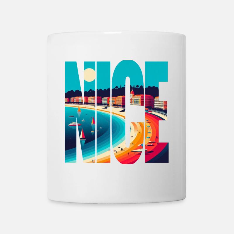 Nice Riviera Arc en Couleurs - Mug blanc - blanc