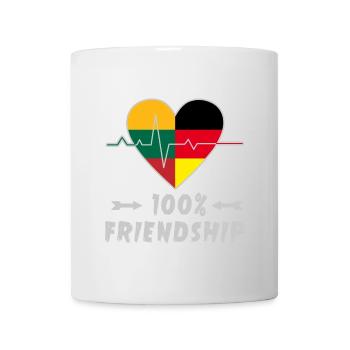 Lithuania and Germany 100% friendship - Mug - white - Front
