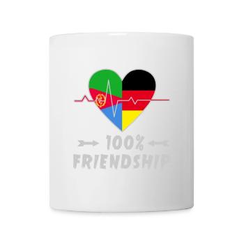 Eritrea und Deutschland 100% Freundschaft - Tasse - Weiß - Vorne
