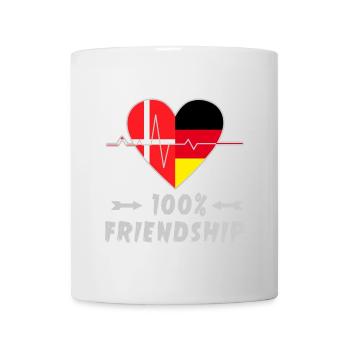 Denmark and Germany 100% friendship - Mug - white - Front