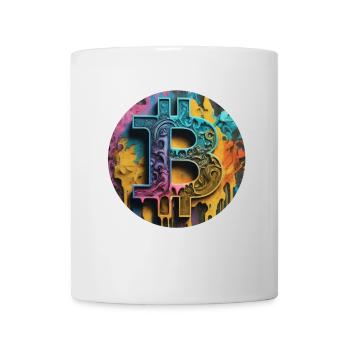 Bitcoin graffiti: Colorful and rebellious - Mug - white - Front