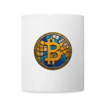 Bitcoin Mosaik - Tasse - Weiß - Vorne