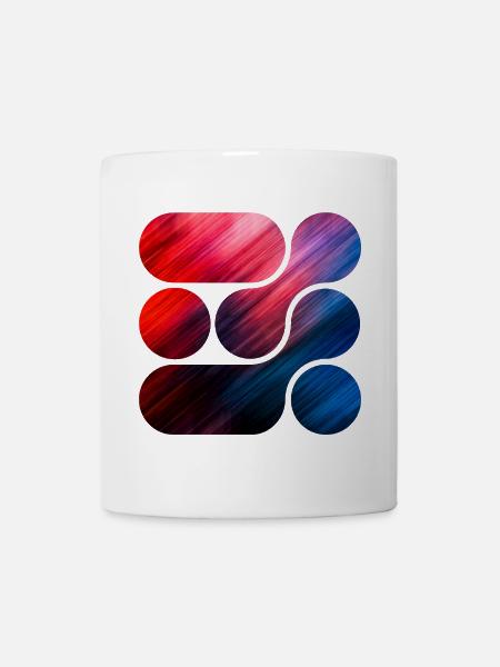 OCHOOO - Rot und Blau - Tasse - Weiß