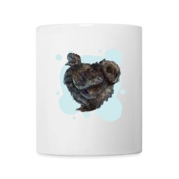 Le poulet noir soyeux - Mug blanc - blanc - Devant