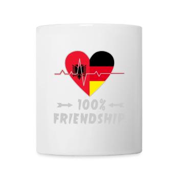 L'Albanie et l'Allemagne : amitié à 100 % - Mug blanc - blanc - Devant