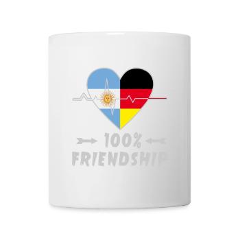 100 % amitié entre l'Argentine et l'Allemagne - Mug blanc - blanc - Devant