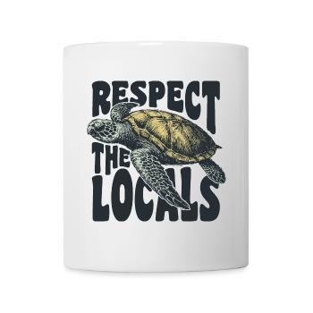Respect the locals - Mug blanc - blanc - Devant