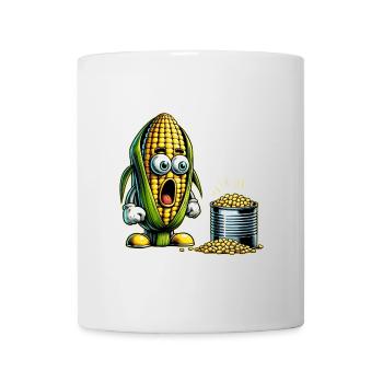 Motif de maïs amusant - Mug blanc - blanc - Devant