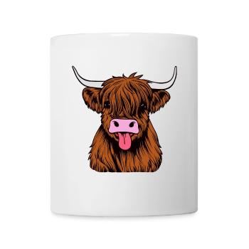 Hochland-Bulle - Tasse - Weiß - Vorne