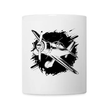 Propeller Airplane Sketch - Mug - white - Front
