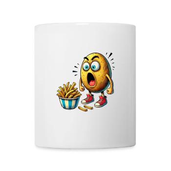 Lustiges Pommes Kartoffel Design - Tasse - Weiß - Vorne