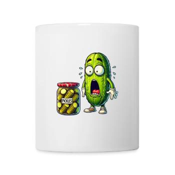 Lustiges Gurken Design - Tasse - Weiß - Vorne
