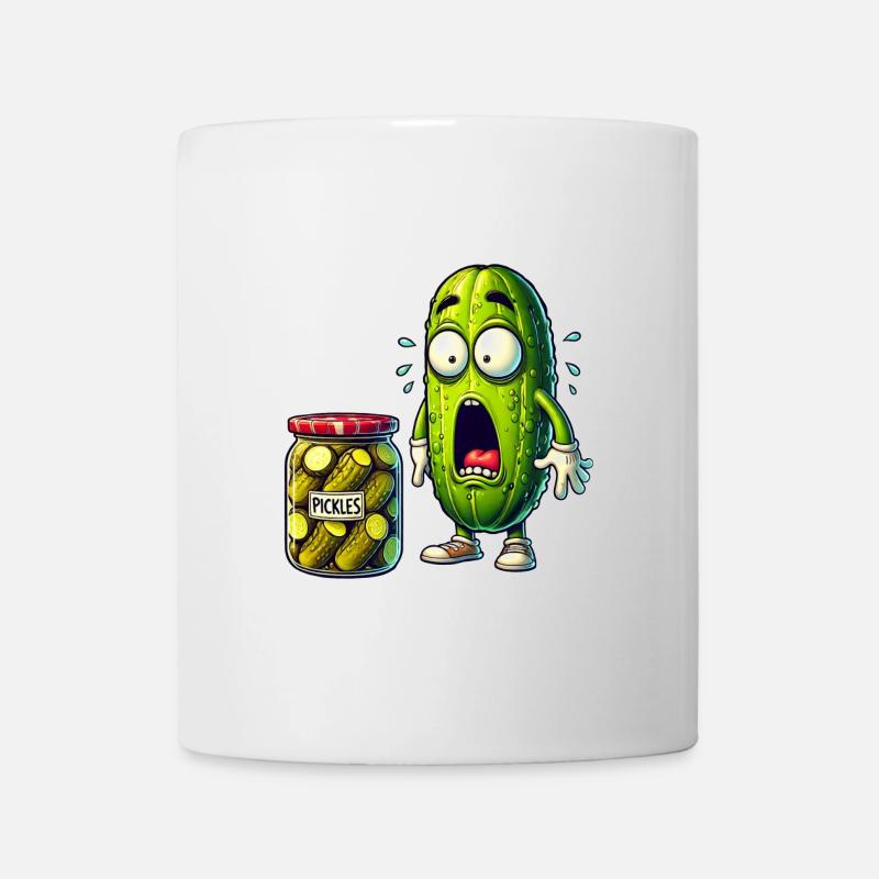 Funny cucumber design - Mug - white