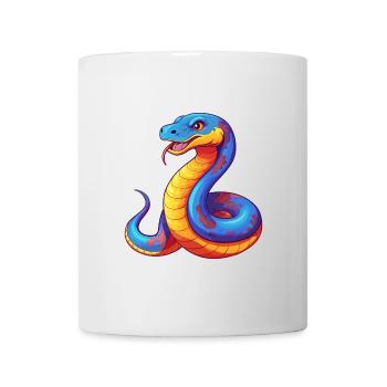 Anaconda Colorful Kawaii Cartoon Character Clipart - Mug - white - Front