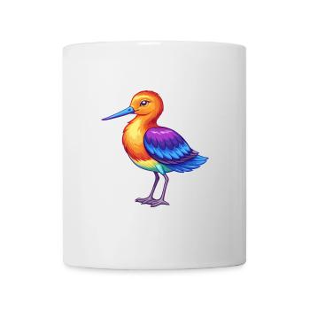 Avocet Bunte Kawaii Cartoon Figur Clipart - Tasse - Weiß - Vorne