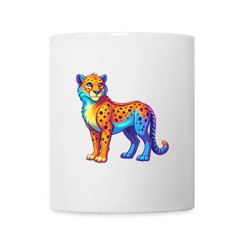 guépard coloré kawaii dessin animé personnage clipart - Mug blanc - blanc - Devant