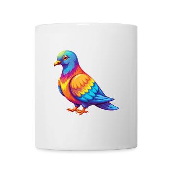 Taube Bunte Kawaii Cartoon Figur Clipart - Tasse - Weiß - Vorne