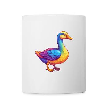 Goose Colorful Kawaii Cartoon Character Clipart - Mug - white - Front