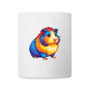 Cochon d’Inde Coloré Kawaii Dessin animé Personnage Animal de compagnie - Mug blanc - blanc - Devant