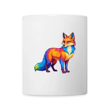 Fuchs Bunte Kawaii Cartoon Figur Clipart - Tasse - Weiß - Vorne