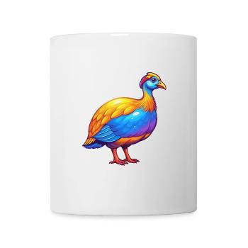 pintade coloré Kawaii dessin animé personnage animal de compagnie - Mug blanc - blanc - Devant