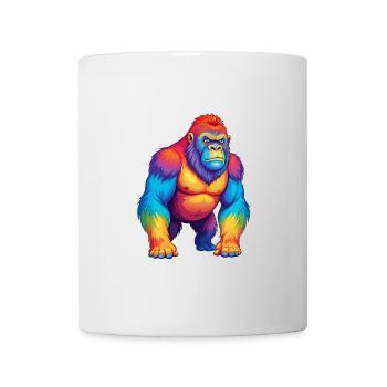 Gorilla Bunte Kawaii Cartoon Figur Clipart - Tasse - Weiß - Vorne
