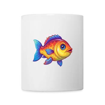 Fish Colorful Kawaii Cartoon Character Clipart - Mug - white - Front