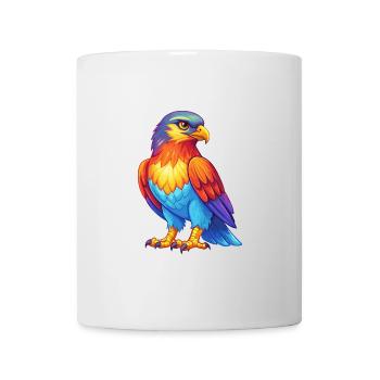 Falcon Colorful Kawaii Cartoon Character Clipart - Mug - white - Front