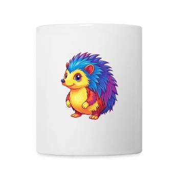 Igel Bunte Kawaii Cartoon Figur Clipart - Tasse - Weiß - Vorne